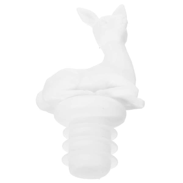 Guangmc Hjort Vinflaske Kork Jule Silikon Dyreplugg[D] White