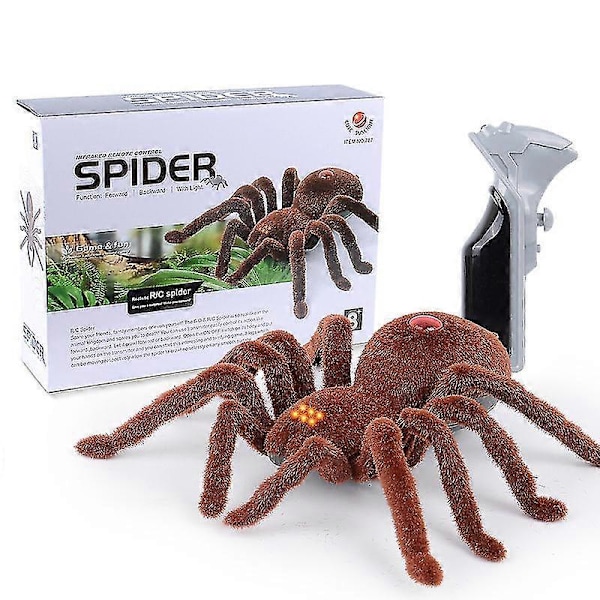 Trådløs Fjernbetjening Edderkop, Multifunktionel Høj Simulation Fjernbetjening To-vejs Fire-vejs Edderkop Infrarød Fjernbetjening Tarantula Sort Enke Til