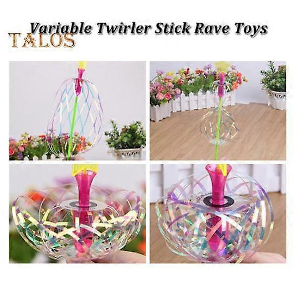 10 stk. Regnbue Spinner Legetøj Regnbue Twirler Pind Bånd Fe Stav Lys Glitter Stav Snurrende Stav Lysende Snurrelegetøj til Festivaler Pa[D] 10pcs