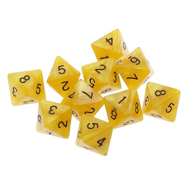 40 st 8-sidiga tärningar D8 Polyhedral Tärningar för Fest Bordsspel Tillbehör (D)