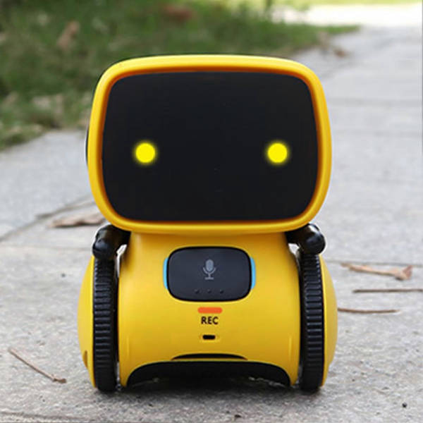 Robotlegetøj til drenge og piger, smarte talende robotter, intelligent partner og lærer, fødselsdagsgaver til drenge i alderen 3+ år [D] Yellow