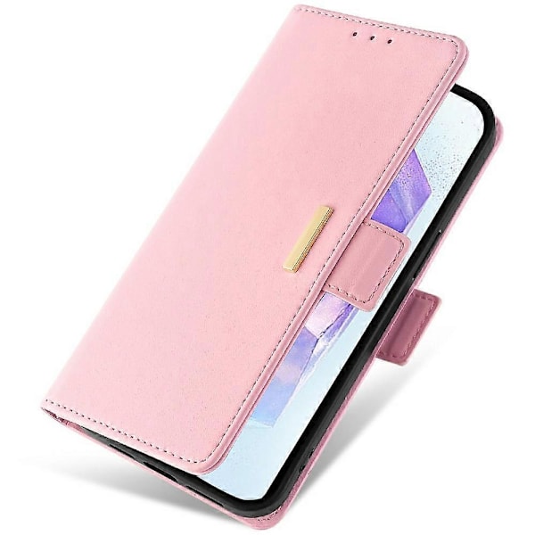Læder Wallet Case med RFID-blokering og stativfunktion samt håndrem til Samsung Galaxy A26 5G - Grøn[D] Multicolor Pink