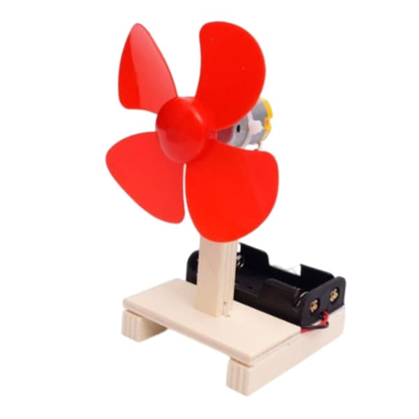 2xDIY Elektrisk Viftemodell Vitenskap Leker Fysikk Eksperiment Student Håndmontering[D]