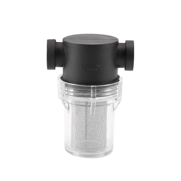 Bilvaskfilter 1/2 tomme Inline Mesh Sil Vannpumpe Vanning Høy Flow Rørledningsfilter Ga Black  Transparent
