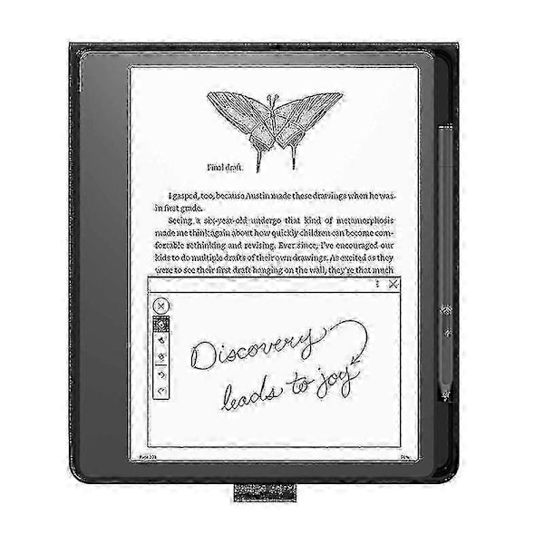 Stativfodral i PU-läder + TPU med pennfack för Amazon Kindle Scribe E-läsare Grey