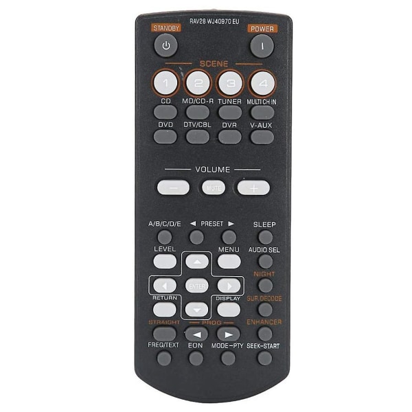 RAV28 WJ40970 EU Fjernkontroll for Hjemmeforsterker AV-mottaker -6030 RX-V361 RAV34 RAV250 RX-V365 HTIB-680 [kk] black