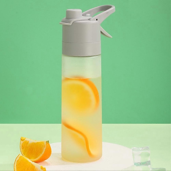 650 ml Gradient Matte Spray Kätevä Vesipullo Kannettava Suuri Urheilukuppi Ulkoiluun [D] Grey 650ml