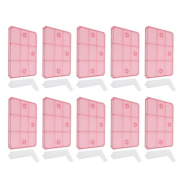 10 st Actionfigur Stativ Montering Actionfigur Display Hållare Bas Dockmodell Stödstativ för 1/144 Leksak Transparent Röd[D]