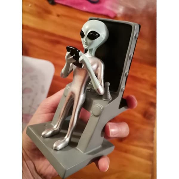 Alien Telefonholder Stand Telefonholder Support Skrivebord til TV-kiggeri (Alien)[D]