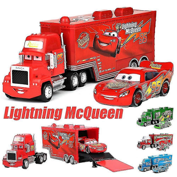 Autot 2 3 Elokuva Mcqueen The King Chick Hicks Mack Rekka Setä Rekka & Urheiluauto Lelu Setti Lapsille Pojille Syntymäpäivälahjat[D] Mcqueen