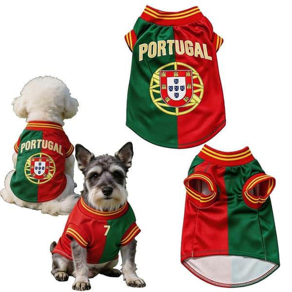 Ärmlös hundfotbollströja, andningsbar polyester mesh valpfotbollssportkläder (D) L