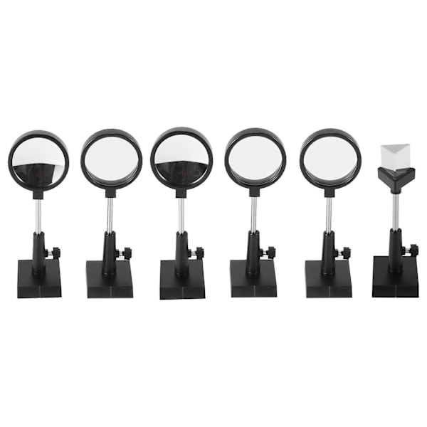 Fysikaliskt optik experiment set Konvex lins Konkav lins Triangulärt prisma Planspegel Konvex spegel[D] Black