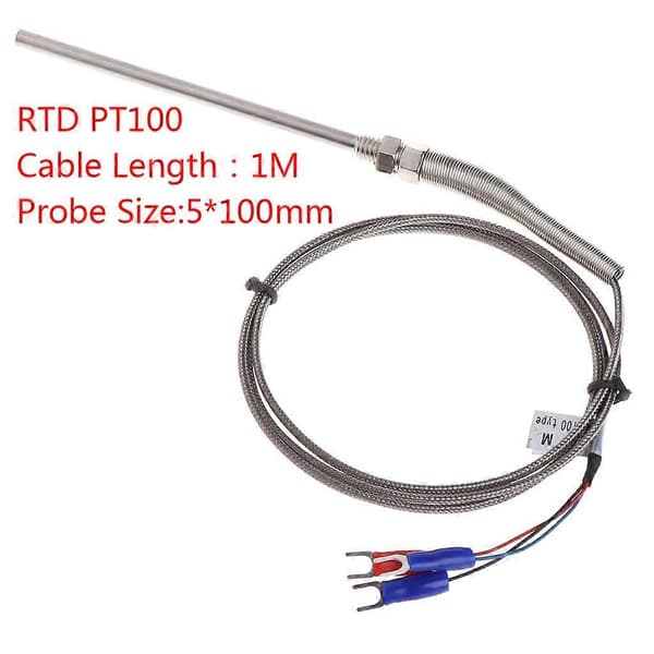 Profesjonell Pt100 Termoelement M8 Skruegjenge Lengde 1 Meter-probe 5mmx100mm[D]