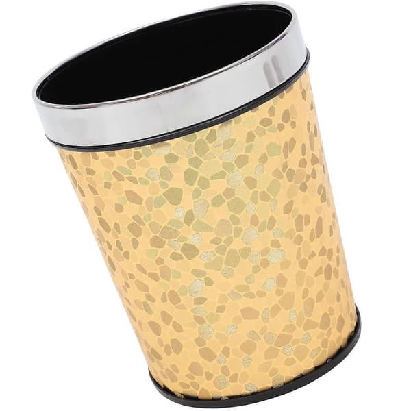 Kontorssøppelbøtte Retro Stil Søppeloppbevaring 25.50X20.00X20.00CM 1Sett[D] Multi 25.50X20.00X20.00CM