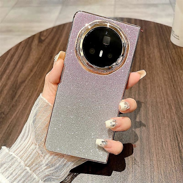 For Honor Magic V3 5G Skal Glimmande Glitter Hård PC Telefonfodral Gradient Purple