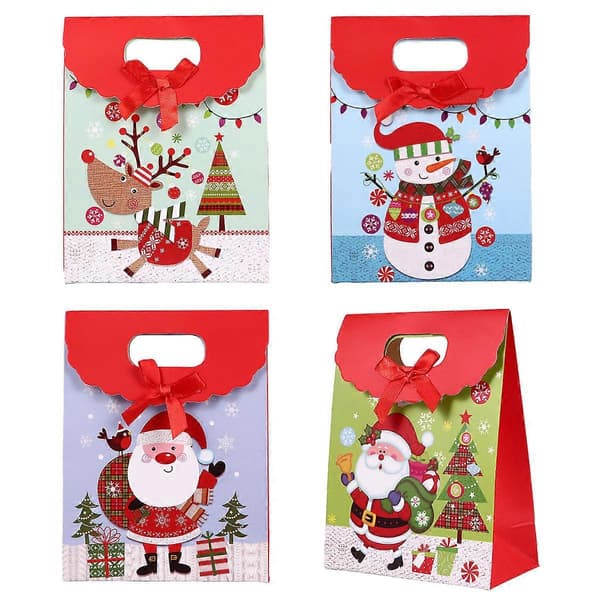 Julegavepose Oppbevaringspose for oppbevaring 40 stk [D] Assorted Color 16X12X6CM