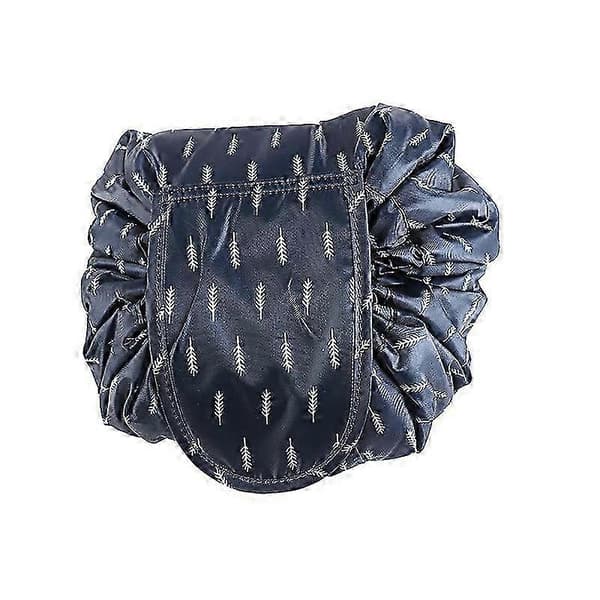 Lazy Drawstring Portable Stor Reise Kosmetikkveske 2025[D] Blue Feather