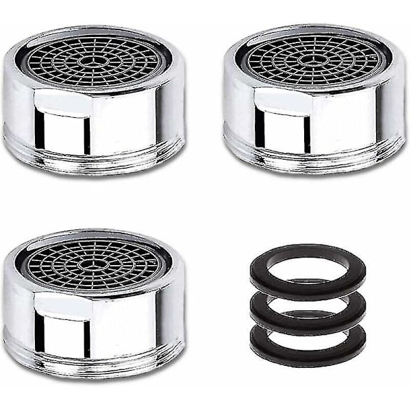 M20 Kranluftares, 3 stycken Vattenbesparande Kranluftares med Rostfritt Stålfilter, Kranvattenfilterluftares (20mm Hantråd) Thsinde