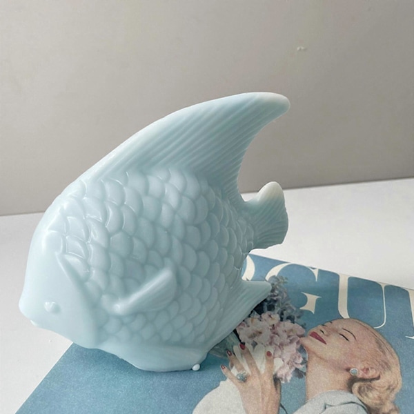 3D Liten Fisk Ljusform Silikon DIY Aromaterapi Form för Handgjord Gips[D]