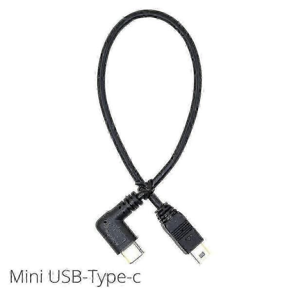 Mini USB till Typ C Adapterkabel 90 Grader USB 3.1 Typ C till MiniUSB Konvertera Enkelt Anslut och Överför Data[D]