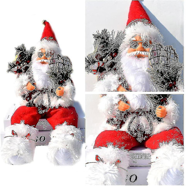 Sittande Jultomte Julpynt 57cm Inomhus Och Utomhus Användning Röd (dp)