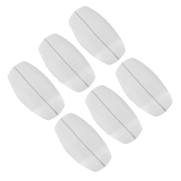 6 st Silikon Axelvaddar Halkfria Osynliga Axelvaddar Dekompressions Axelvaddar BH Silikon Axelvaddar för Kvinnor som Bär Lätt Be[D] White 9x5cm