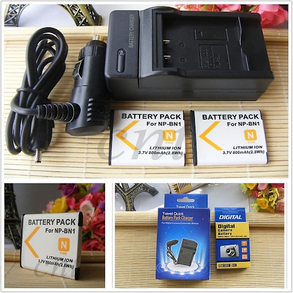 Np-bn1 Batteri / Laddare Kit Kompatibel Sony Cyber-shot Dsc-w530 Dsc-w570 W610 W630 1 Battery