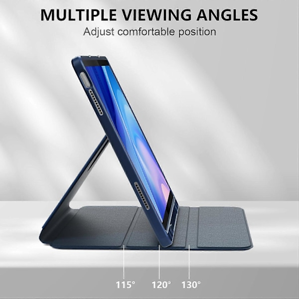 Fodral för Lenovo Tab P12 TB371FC Läder+Akryl+TPU Stativ Tabletskydd med Auto Väcka/Sova