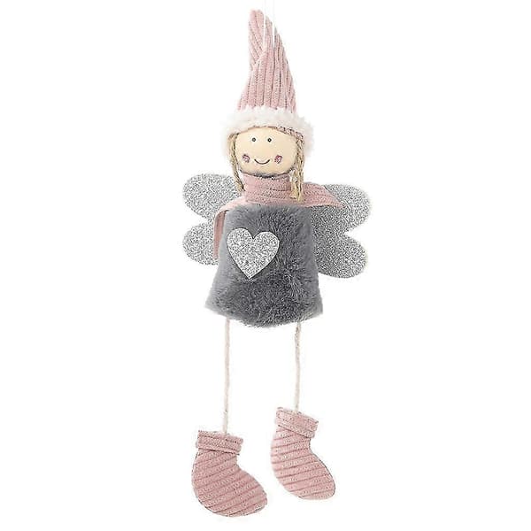 Julgransängel Plysch för Dockleksaker Ornament [D] Gray