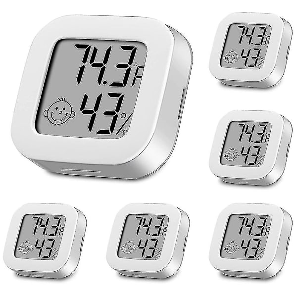 6 stycken Fuktighetsmätare Fuktsensor Inomhus Termometer Hög Noggrannhet Temperatur Och Fuktighet