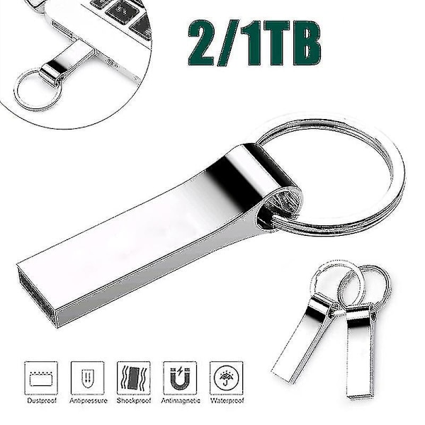 USB-minne 2TB Metall USB Flash Disk Pendrive Flashminne Stick USB3.0 Qxuan-g