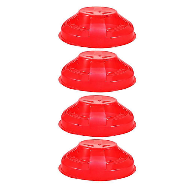 4 st Rökdetektorskydd Brandvarnarskydd Rökdetektorskydd för Matlagning Bakning Red 10.80X10.80X3.60CM