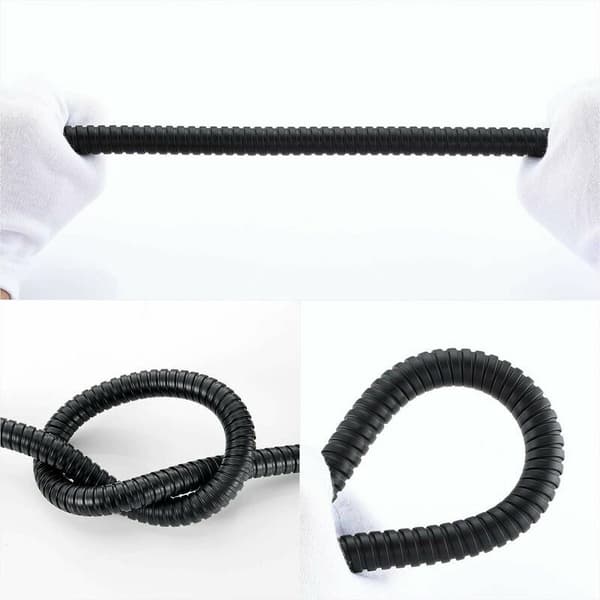 1,5M Mat Sort Bruseslangeforbindelse, Universal Rustfri Stål Bruseslangekabel, Eksplosionssikker Noir 250 g