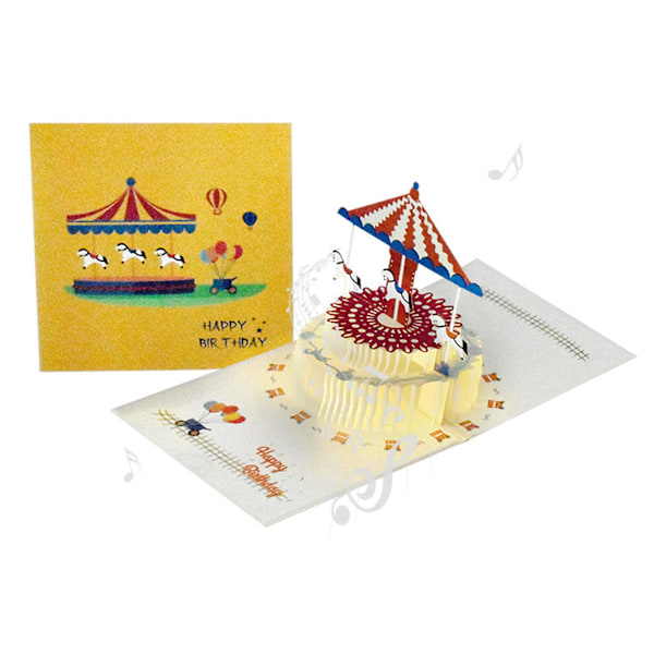 Musical Birthday Cards With Light And Music 3d Birthday Popup Card Plays Song