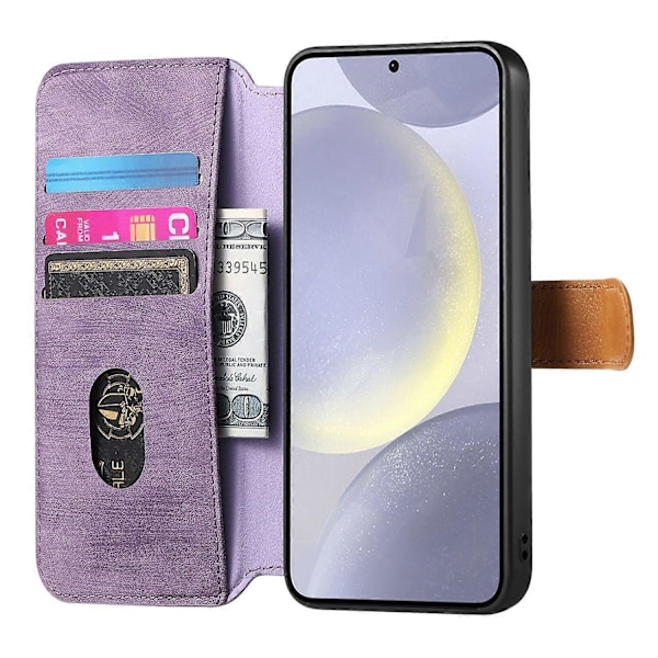 Plånboksfodral i Retro Läder för Samsung Galaxy A36 5G med Armband och Ställ [D] Multicolor Purple