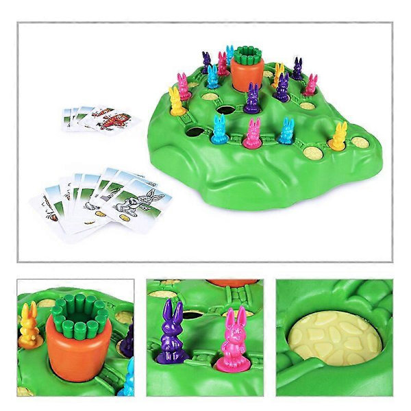 Kanin Fällfälla Spel Leksak Kanin Långdistanslopp Snurrande Rotfrukt Droppe Brädspel Leksak Tidig Utbildning Barn Brädspel Leksaker