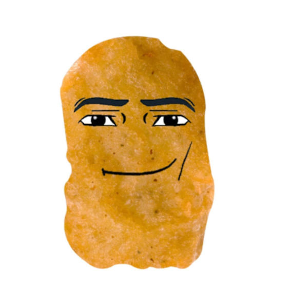 Kycklingnuggets Meme Plushies Leksak Rolig Stor Block Plysch Kudde Söta Nuggets Fyllda