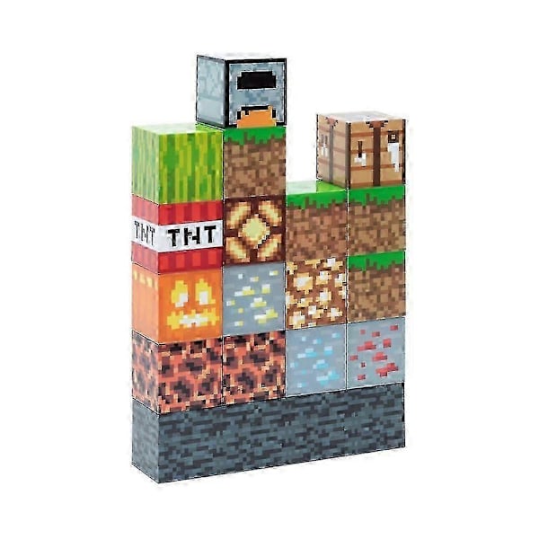 Minecraft Byggeklosslampe - Skrivebordslampe Soverom Nattlys Barn Sovelys