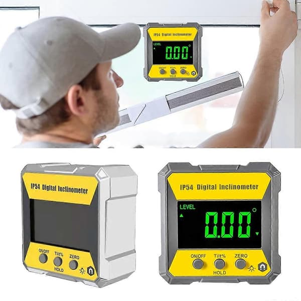 Præcis Digital Vinkelmåler LCD-display Magnetisk Base Hældningsmåler Vatterpas[D]