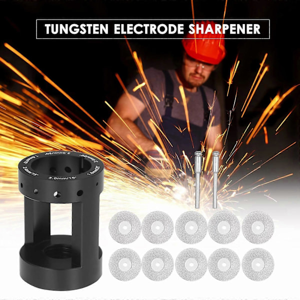 Volfram Elektrodslip Volframstavar Slipmaskin Sliphuvud[D] Black
