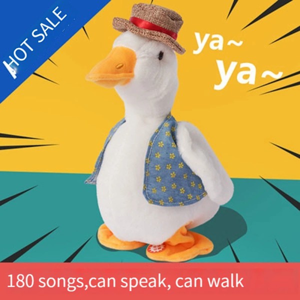 Upprepade Ankor Barn Härlig Talande Upprepa Anka Talande Musikaliska Fyllda Plyschdocka Pedagogisk Leksak Barn Plyschleksak Rolig Gåva(D) color repeat duck