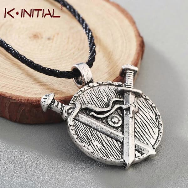 Vintage Man Chock Halsband Valknut slavisk Viking Antik (D) Silver