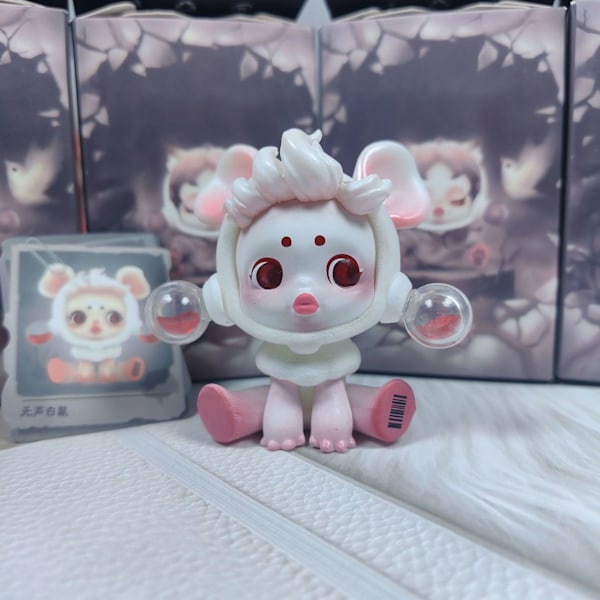 Pop Mart blind box fantasy djurserie sp7 generation handgjorda trendiga dockprydnader barnleksaker (1 slumpmässig fantasy mat [dold probab[YJD]