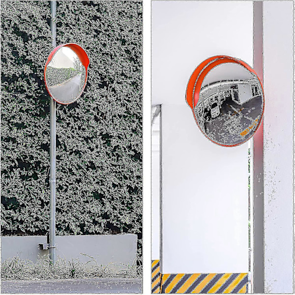 Trafikspegel 45 cm Professionell Väderbeständig Utomhus Röd 1