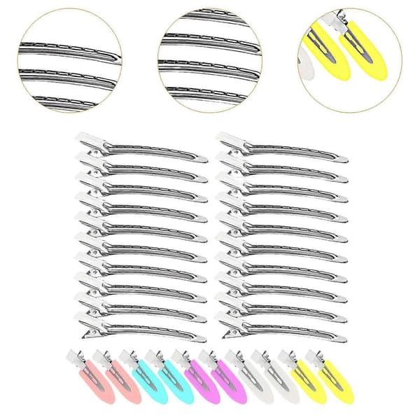 No Bend Clips Makeup Styling Dame Hårklemmer til Hjem Daglig Brug Krøllet Hår[D] Multicolor 8.5cm