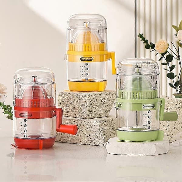Multifunktionel Manuel Presser Citrus Juicer med Håndsving Tud til Køkken Hjem[D] Red