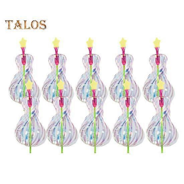 10 stk. Regnbue Spinner Legetøj Regnbue Twirler Pind Bånd Fe Stav Lys Glitter Stav Snurrende Stav Lysende Snurrelegetøj til Festivaler Pa[D] 10pcs
