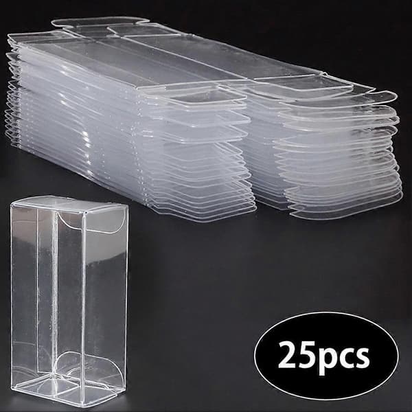 25 st Plast PVC Transparent Box Display Case, Fordonsmodell Bilmonteringsställ Organizer[D]