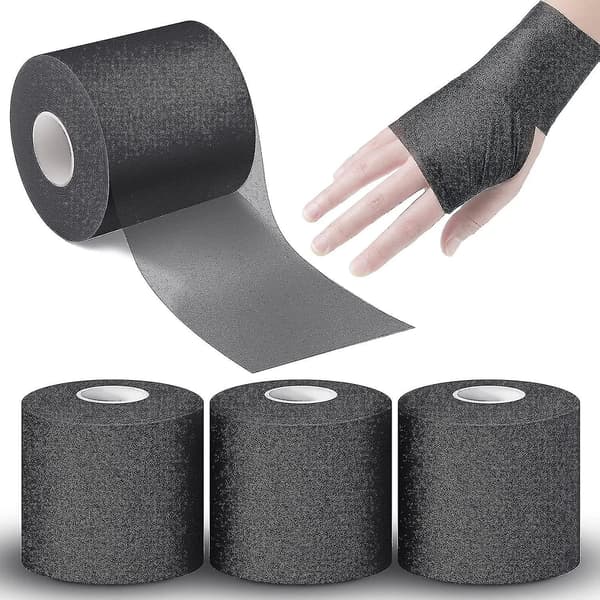 3 stk. Atletisk Forbindingstape til Sport, Forbindingstape 7 cm x 27,4 meter [D] black