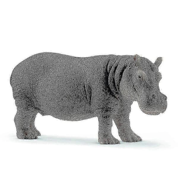 Simulering Skog Vild Flodhäst Plastdjur Mini Figur Modell Leksaker För Barn[D]